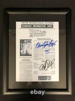11.5x8.5 CHRISTOPHER LLOYD AND MICHAEL J FOX SIGNED FRAMED BACK TO THE FUTURE