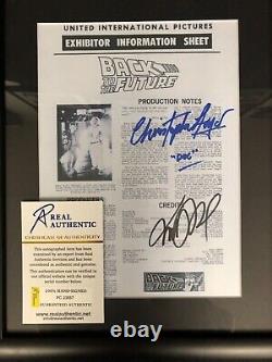 11.5x8.5 CHRISTOPHER LLOYD AND MICHAEL J FOX SIGNED FRAMED BACK TO THE FUTURE