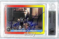 1989 Topps Back To The Future 2 CHRISTOPHER LLOYD Signed Card #62 BAS Slabbed