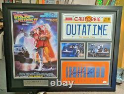 BACK TO THE FUTURE I II Signed Prop Plate Frame CHRISTOPHER LLOYD Frame JSA COA