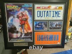 BACK TO THE FUTURE I II Signed Prop Plate Frame CHRISTOPHER LLOYD Frame JSA COA