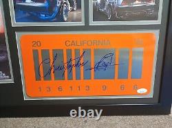 BACK TO THE FUTURE I II Signed Prop Plate Frame CHRISTOPHER LLOYD Frame JSA COA