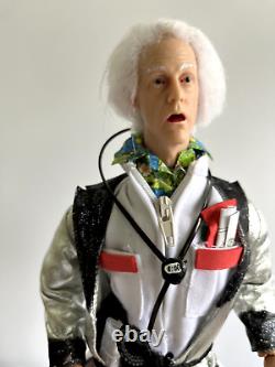 BACK TO THE FUTURE christopher lloyd doll with liteup mind reader helmet doc brown