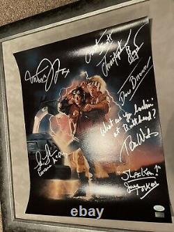 BACK TO THE FUTURE photo cast signed J Fox Christopher Lloyd autograph 5 Jsa