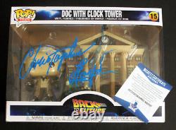 BECKETT Cert CHRISTOPHER LLOYD SIGNED Back to the Future Funko Clock Tower