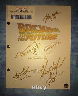 Back To The Future Cast Hand Signed Script COA Michael J Fox, Christopher Lloyd