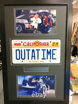 Back To The Future Christopher Lloyd De Prop Plate Frame Un Signed Michael J Fox