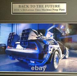 Back To The Future Christopher Lloyd De Prop Plate Frame Un Signed Michael J Fox