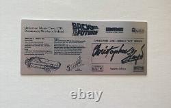 Back To The Future Christopher Lloyd Delorean 3x7 Signed OPX Coa A