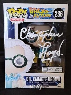 Back To The Future (Christopher Lloyd) Signed Funko Pop! #236 With JSA COA