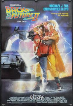 Back To The Future II 1989 Orig Movie Poster Michael J. Fox Christopher Lloyd