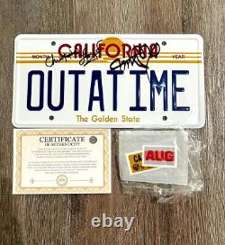 Back To The Future License Plate Signed Michael J Fox & Christopher Lloyd COA