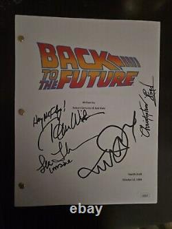 Back To The Future Main Cast Signed Script Michael J. Fox Christopher Lloyd JSA