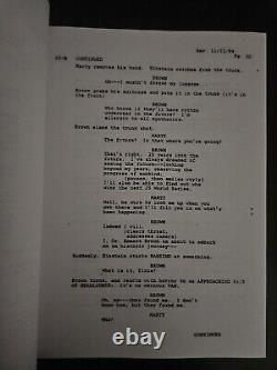 Back To The Future Main Cast Signed Script Michael J. Fox Christopher Lloyd JSA