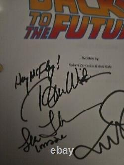 Back To The Future Main Cast Signed Script Michael J. Fox Christopher Lloyd JSA