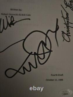 Back To The Future Main Cast Signed Script Michael J. Fox Christopher Lloyd JSA