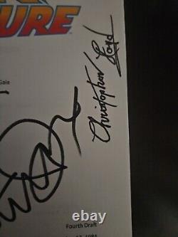 Back To The Future Main Cast Signed Script Michael J. Fox Christopher Lloyd JSA