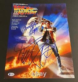 Back To The Future Michael J Fox & Christopher Lloyd 11x14 Signed Photo Beckett