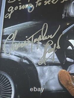 Back To The Future Photo Signed By Christopher Lloyd and Michael J Fox Beckett