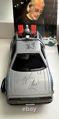 Back To The Future Toy Delorean Signed Bob Gale And Christopher Lloyd Doc Brown