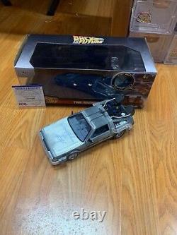 Back To the Future 1/24 Diecast signed Christopher Lloyd Doc PSA Time Machine