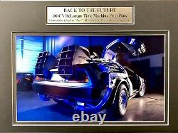 Back to the Future Signed Christopher Lloyd Movie Car License Plate Framed BAS