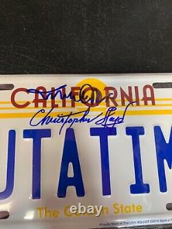 Back to the Future Signed License Plate Michael J Fox & Christopher Lloyd JSA