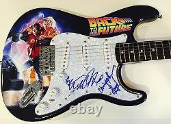Back to the Future Signed Michael J Fox Autographed Guitar Christopher Lloyd PSA