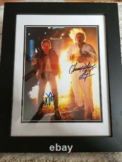 Back to the Future Signed Poster Auto Michael J Fox Christopher Lloyd COA Framed