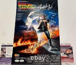 CHRISTOPHER LLOYD MICHAEL J FOX GLOVER Signed 11x17 Photo Back to the Future JSA