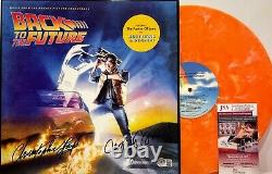 CHRISTOPHER LLOYD MICHAEL J FOX Signed Orange Vinyl Back to the Future JSA