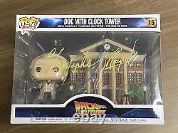 CHRISTOPHER LLOYD POP! Funko #15 Doc with Clock Tower Auto Autograph BAS Witness