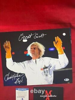 CHRISTOPHER LLOYD SIGNED 11x14 PHOTO! BACK TO THE FUTURE! BECKETT COA! DOC BROWN