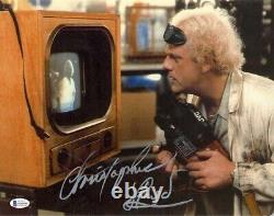 CHRISTOPHER LLOYD SIGNED 11x14 PHOTO DOC BACK TO THE FUTURE BTTF BECKETT BAS