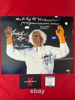 CHRISTOPHER LLOYD SIGNED 16x20 PHOTO! BACK TO THE FUTURE! BECKETT COA! INSCRIBED
