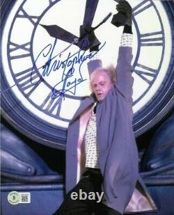 CHRISTOPHER LLOYD SIGNED 8x10 PHOTO BACK TO THE FUTURE CLOCKTOWER With BECKETT COA