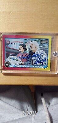 CHRISTOPHER LLOYD SIGNED BACK TO THE FUTURE 2 TRADING CARD #26 JSA Certified