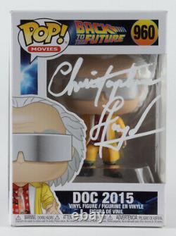 CHRISTOPHER LLOYD SIGNED BACK TO THE FUTURE DOC 2015 FUNKO POP FIGURE #960 withPSA