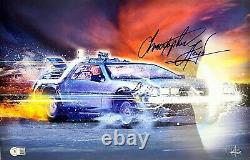 CHRISTOPHER LLOYD Signed 11x17 Poster Back To The Future Doc BAS #WM97583
