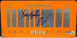 CHRISTOPHER LLOYD Signed BACK TO THE FUTURE 2 License Plate Beckett BAS Witness