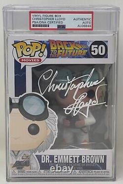 CHRISTOPHER LLOYD Signed DR EMMETT BROWN Back to The Future FUNKO POP Figure PSA