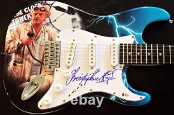 CHRISTOPHER LLOYD Signed Guitar BACK TO THE FUTURE Custom Wrapped Art! Beckett