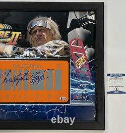 CHRISTOPHER LLOYD signed LICENSE PLATE Back to the Future 2 Doc Brown Beckett
