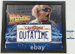 CHRISTOPHER LLOYD signed LICENSE PLATE Back to the Future Doc Brown Beckett