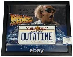 CHRISTOPHER LLOYD signed LICENSE PLATE Back to the Future Doc Brown Beckett