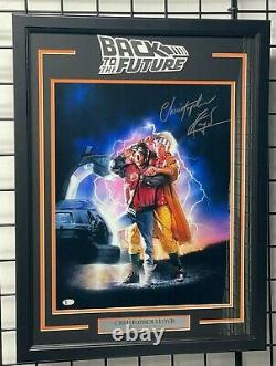 CHRISTOPHER SIGNED BACK TO THE FUTURE 16x20 PHOTO FRAMED BECKETT BAS WITNESS