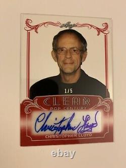 Christopher Lloyd /5 Clear Autograph 2017 Leaf Pop Century Auto Back To Future
