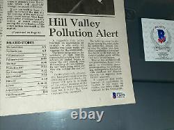 Christopher Lloyd Autograph Back To The Future Newspaper Signed BAS Hill Valley