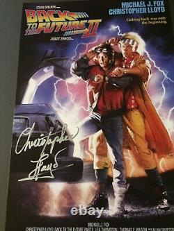 Christopher Lloyd Autographed 11X17 Movie Poster -Back to the Future II-Schwartz