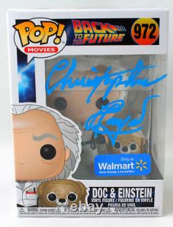 Christopher Lloyd Autographed Doc & Einstein Funko Pop Figurine-JSA Auth Blue